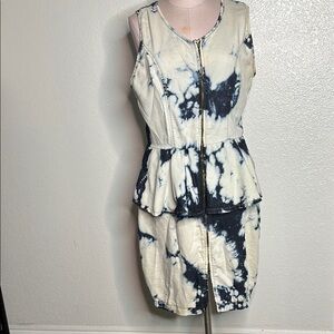 Stylish Tie-Dye Sleeveless Dress